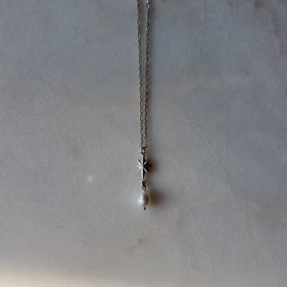 Ecclesia Fallen Star Small Gemstone Charm - Pearl (chain not included) - Picture 2 of 2